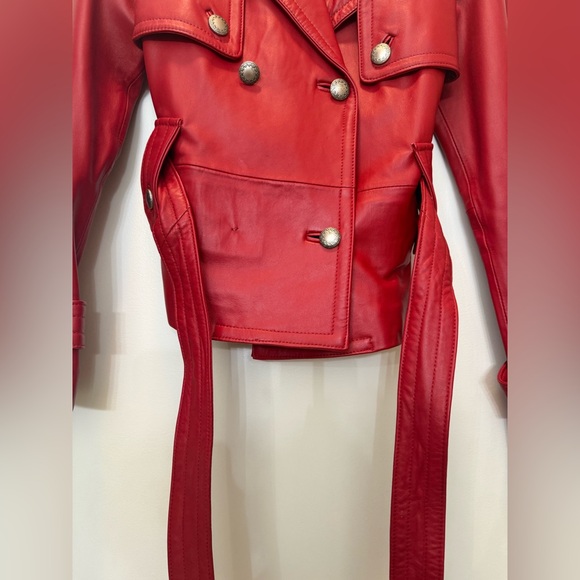 Vintage Wilson Leather Red Leather Jacket - Size M - Picture 3 of 13